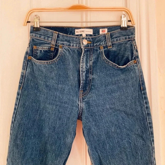 RE/DONE Originals Jeans Academy Fit Straight Leg High Rise Style: 188-3WAHR SAF - Picture 3 of 7